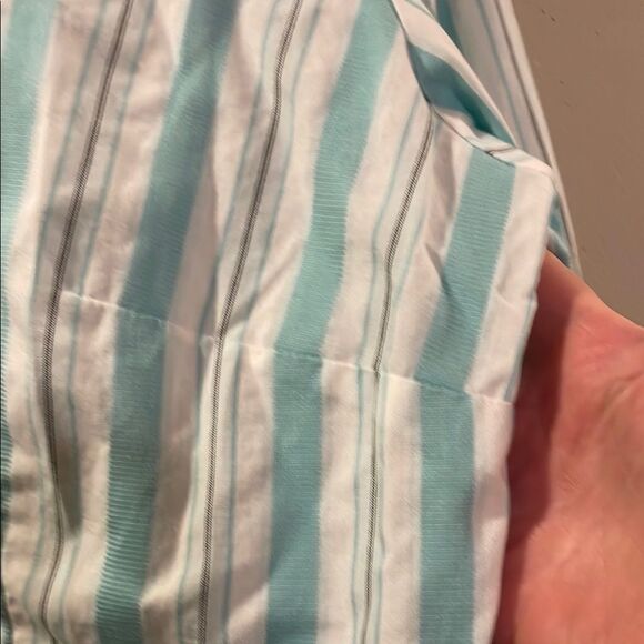 LOFT Aqua Striped Shirt - Picture 4 of 7